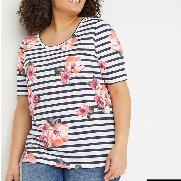 Lane Bryant Tops - Lane Bryant Perfect Sleeve Scoop-Neck Tee